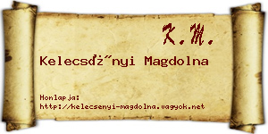 Kelecsényi Magdolna névjegykártya