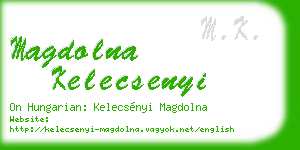 magdolna kelecsenyi business card