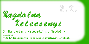 magdolna kelecsenyi business card